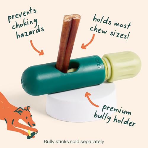 WOOF BullySafe - Bully Stick Halter - Robuster Hundekauhalter für sicheres, langlebiges Spielen - Leicht zu reinigen - Keine Verschluckten Enden mehr