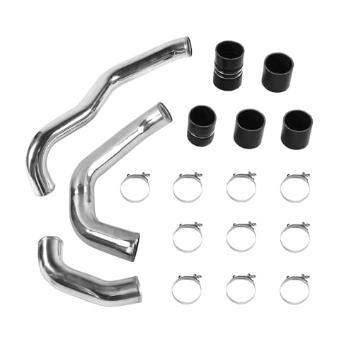 Best Intercooler Boots for 6.4 Powerstroke | Upgrade Now! 14 3 inch Hot & Cold Side Intercooler Pipe Boot Kit Compatible With 2008-2010 Ford 6.4L Powerstroke Diesel- Polished