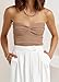 EFAN Womens Tube Tops Fall Fashion Summer Outfits 2026 Casual Beach Vacation Clothes Sweaters Strapless Sleeveless Tank Tops Khaki M