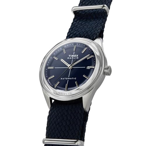 Image of TIMEX Marlin Jet Blue Round Dial Mechanical Automatic Men's Watch - TW2Y24500UJ