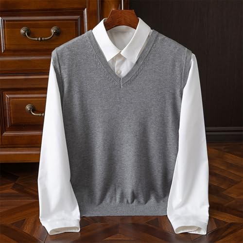 Mens Classic Basic Sweater Vest, Lightweight Sleeveless V-Neck Knit Sweaters Fall Going Out Fashion Tank Tops2
