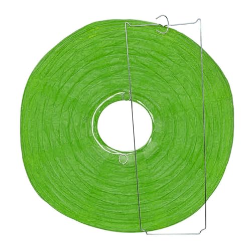 Image of Mudra Crafts 12 Inch Chinese Green and Gold Paper Lanterns Hanging Decor | 10 PCs, Reusable, Indoor Outdoor Decorative Lamp Shade, for Ceiling, Wedding, Shower, Party, Festival, Home Decoration