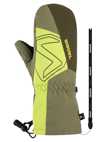 Moufles de ski enfant imperméables chaudes hiver taille 5 vert - 2