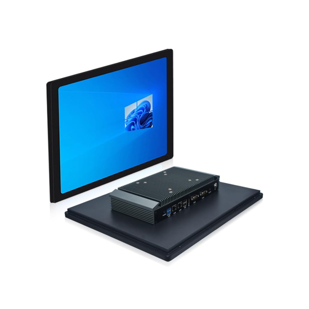 YanKe 12.1 Inch LED Embedded Industrial Panel PC, 10 Point Touch Screen, Front Panel IP65, celeron N5095, Win 7/10 /11, VGA/3USB2.0/USB3.0/LAN/3COM/FANLESS, (8G RAM/256G SSD) (12.1 inch N5095 4+128)