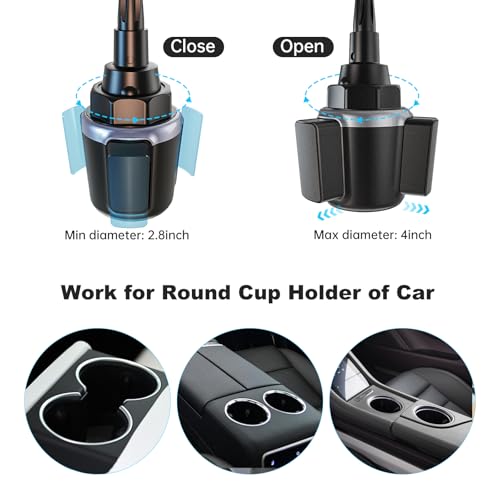 Image of for Qi2 15W Magsafe Car Cup Holder Charger [Heat Restriction], Magnetic Cup Holder Phone Mount Wireless Charger, Fast Charging for iPhone 17 to12 Series[with 30W PD3.0&QC4.0 Car Adapter]