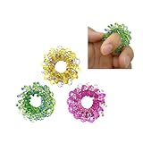 3 Pack Skin Picking Fidget Rings – Sensory Stress Relief Rings for Trichotillomania & Dermatillomania Habit Reversal Aid for Adults & Teens 16+ – Not a Toy