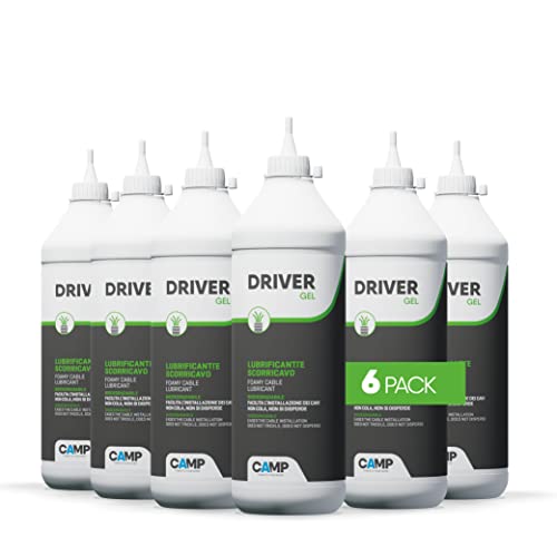 Camp Driver Gel - Lubricante biodegradable para pasacables y prensaestopas, reduce el tiempo de instalación - Ideal para instalaciones civiles e industriales, 6 x 1kg