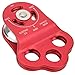 XHTLLO Outdoor Rock Climbing Pulley Bearing, Three Hole Single Pulley, for Mountain Climbing and Rescue