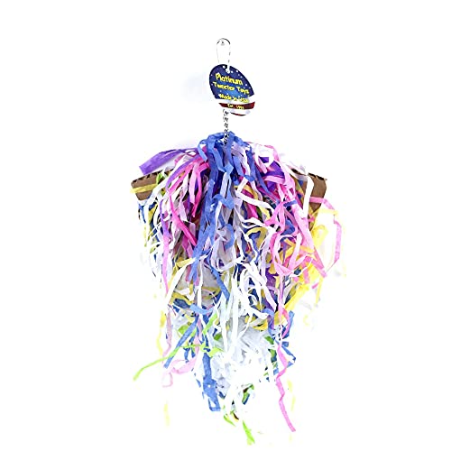 Sweet Feet and Beak Pizza Party Bird Shredding Toy - Perfect Bird Cage Toy Box for Large Birds Foraging Treasures & Treats - Safe, Non-Toxic, Easy to Install - Cage Accessories (3 Pack)