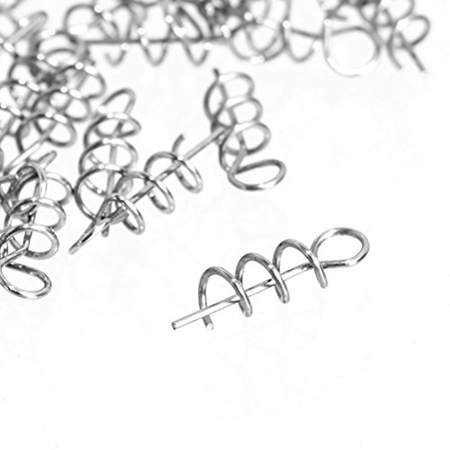 Fenical 50Pcs Fishing Hook Centering Pin Spring Twist Lock For Soft Lure Bait Worm Crank #TOP3
