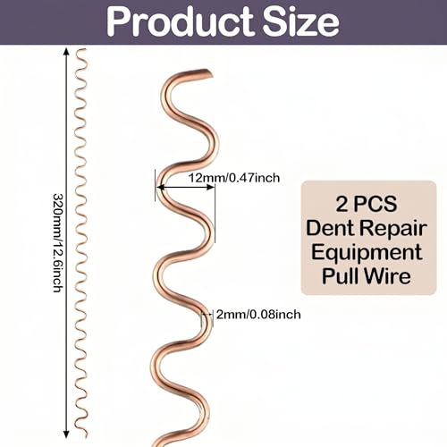 Image of Yaocom 2 Pcs Wiggle Wire Dent Repair Pulling Wire 320 mm Car Body Repair Dent Equipment Pulling Wires Removal Tools for Auto Spot Welding Panel Work Consumables