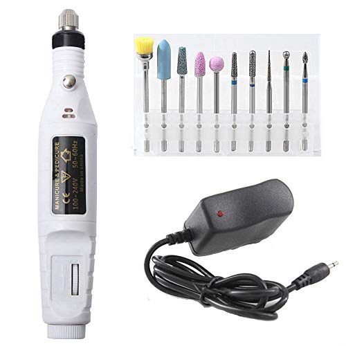 Torno para Uñas Profesional,Torno para Uñas 2000 0RPM Máquina eléctrica de taladro de uñas Conjunto de fresado Manicura Taladro Pedicura Taladro Profesional Taladro de uñas Taladro de uñas(20000 set 2