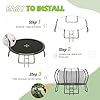 YUMPIE 8FT 10FT 12FT 14FT 15FT 16FT Outdoor Trampoline with Enclosure Net and Ladder, Recreational Trampolines for Kids and Adults, Quick Connect Frame, ASTM Approval