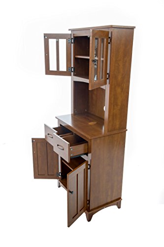 Home Source Industries Oak Hills Micro Mop Microwave Cart #TOP7