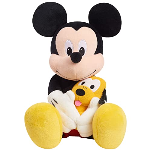 Disney Classics Lil Friends Mickey Mouse and Pluto 11.5-inch Large Plushie Stuffed Animal, Kids Toys...