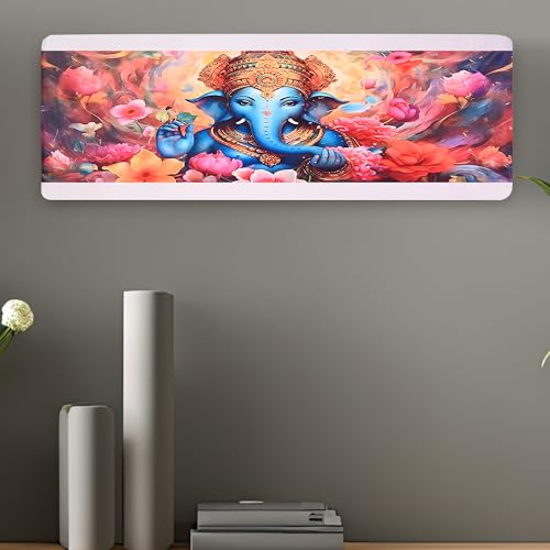 Image of Printed Split Ac Cover Indoor Unit For 1.5 Ton Capacity AC, Inner Unit Ac Cover, All Weather Cover /Attractive Digital Prints /Dustproof /Silken water-resistant Split Ac Cover (Multi Blue)