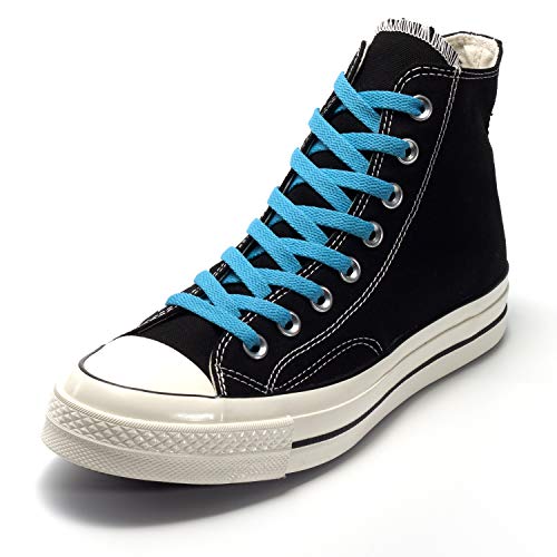 Image of Shoemate Flat Solid Color 5 /16 inch Shoe Laces for Sneakers and Athletic Shoes with 4 Shoelaces Aglets