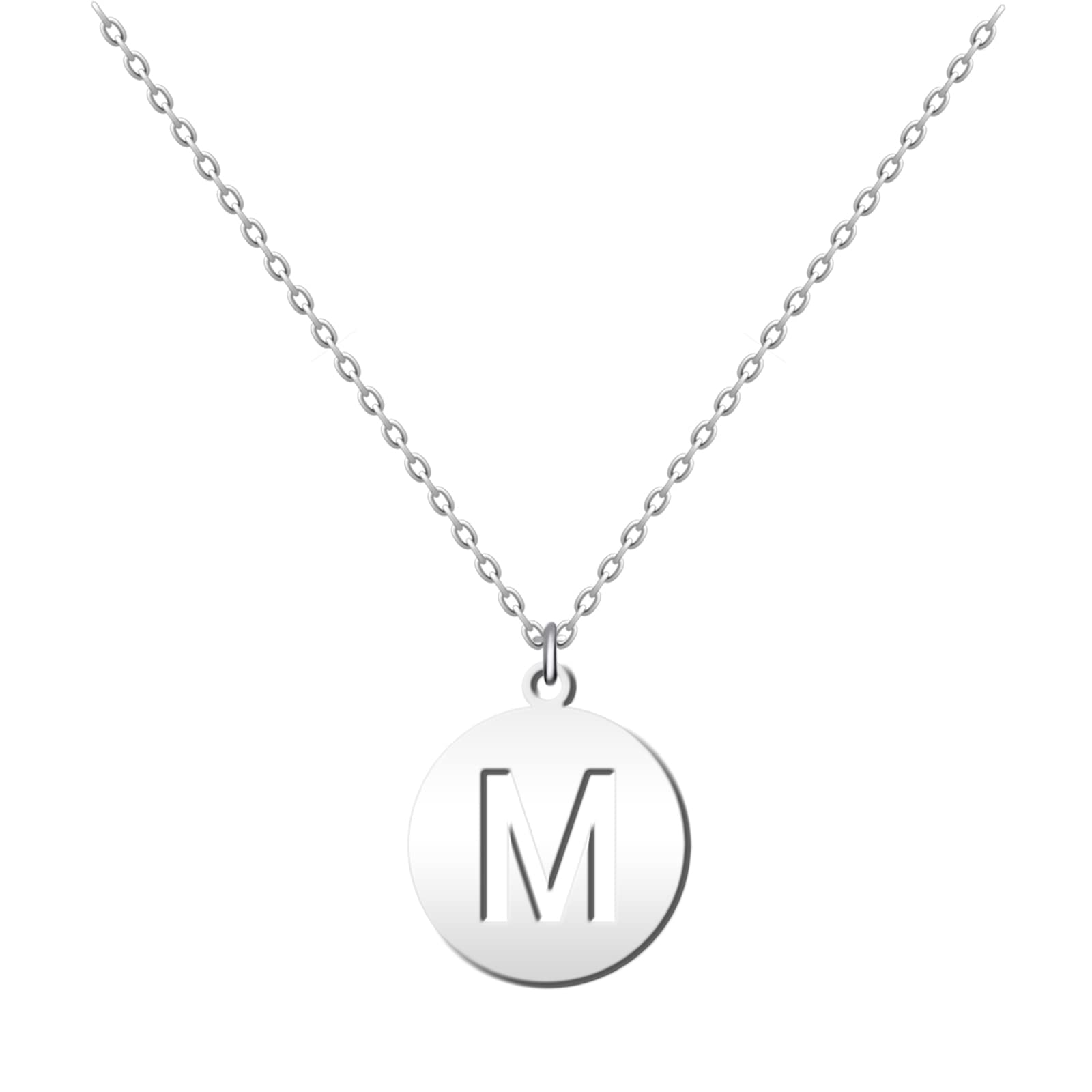 cotigoCollar Letra acero inoxidable - Colgante letra inicial A-Z - Collar mujer – Cadena con dije letras - Regalo personalizado para mujer, niña, mejor amiga