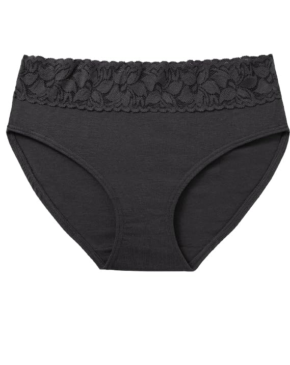 Image of NICSY Womens Underwear Cotton Bikini Panties Lace Soft Hipster Panty Ladies Stretch Full Girls Briefs (Multicolor)
