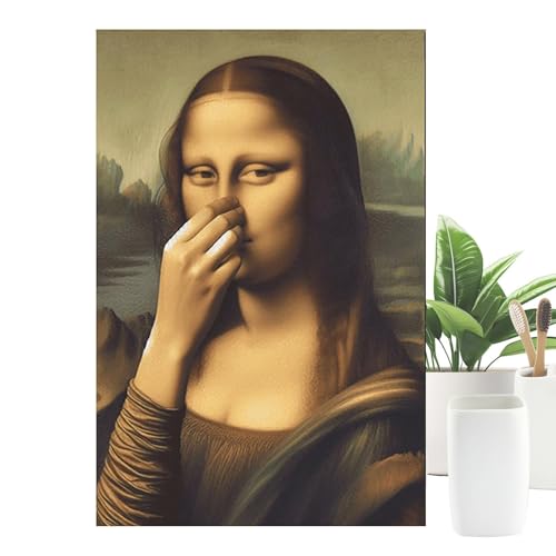 Lienzo decorativo de nariz pellizcando para pared de baño de oficina y hogar