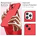 Kiresen Magnetic for iPhone 13 Case with Screen Protector - Wireless Charging Compatible - Upgraded Camera Protection - Silicone Shockproof Protective Phone Case for iPhone 13 - Red