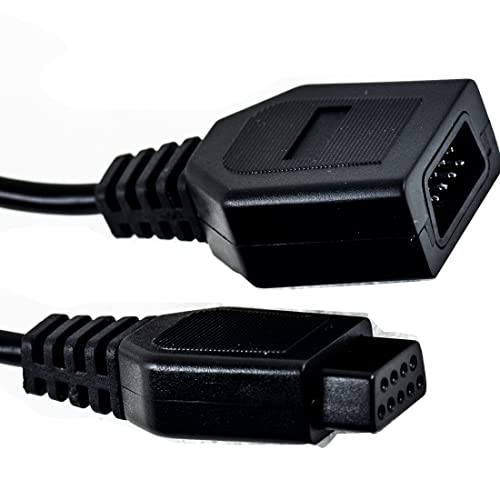 Image of whiteeeen 9 Pin Extension Cord Cable for Sega Genesis MD Mega Drive Controlle Extension Sega Genesis 1 /2 /3 Controller About 5.9FT (1pcs)