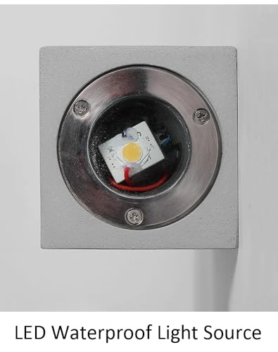 Appliques murales extérieures en ciment style industriel avec éclairage LED compact - 6