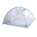 Mrisata Baby Crib Net Tent Foldable Breathable Mesh Infant Bed Netting Portable Steel Wire Frame for Travel Camping Polyester Fabric 80x120x90cm (Blue)