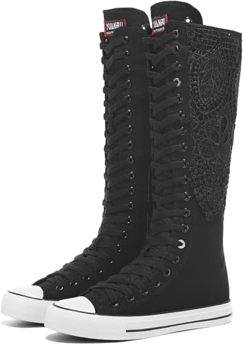 Bottes montantes à lacets idéales comme chaussures de danse élégantes en toile pour vos soirées