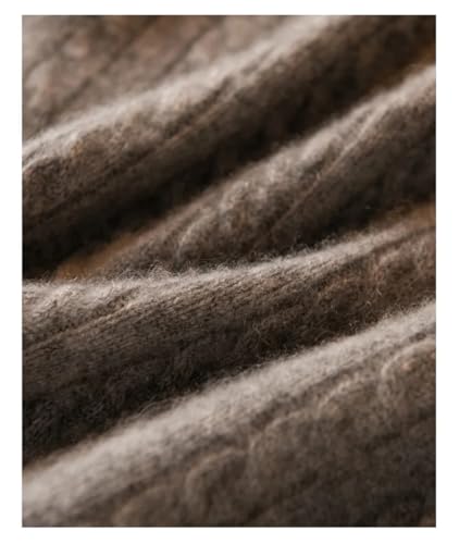 Mens Thickened 100% Cashmere Sweater Round Neck Business Knit Base Pullover Sweater2