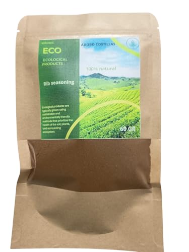 Adobo para costillas, condimento ahumado, mezcla de especias BBQ, marinado en polvo, sabor intenso, aliño para parrilla, rub seco, especias para carne, toque picante, sazón barbacoa.