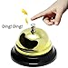 WEKOIL Call Bell Golden Desk Service Bell Customer Ding Bell for Restaurant Hotel Room Kitchen Party Office Elderly Teachers Students Large Bright Bell 3.35 inch