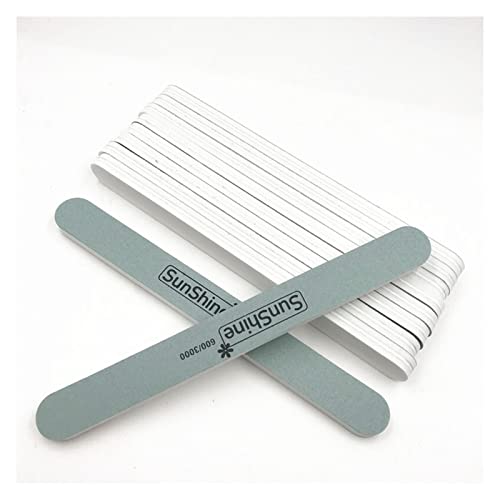 TYUTYU 5pcs / lot Sunshine Sunge Sponge Sanding Fichier Sac à Ongles Sabon Papier Sablage Bâton Tampon Grit 600/3000 for manucure polonais de Nail Art Cover