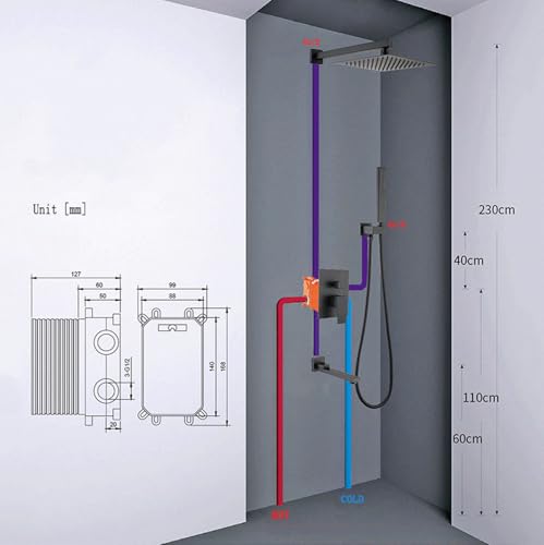 Rotation de douche de bain en laiton pour optimiser l'espace des petites salles - 6