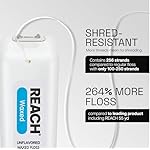 REACH Waxed Dental Floss, Unflavored, 3.6X More Value, Plaque Remover for Teeth, Shred Resistant, Floss Slides Smoothly, Easy to Use, Waxed, Oral Care, PFAS Free, for Adults & Kids, 2 Pack, 200 yd - Image 3