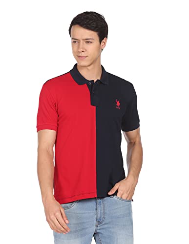 Image of U.S. POLO ASSN. Slim Fit Polo T Shirts for Men - 100% Cotton, Half Sleeves Mens Tshirt