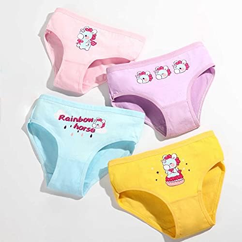 JackLoveBriefs Girls Soft Cotton Underwear with 12 Packs Panties Assorted Briefs（5-7T） Red — view 2