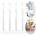 Lot de 4 supports de ballon pour ballon de table, gobelets transparents avec poteau de ballon et support de fleur pour table de bureau pour fête, mariage, anniversaire, décorations