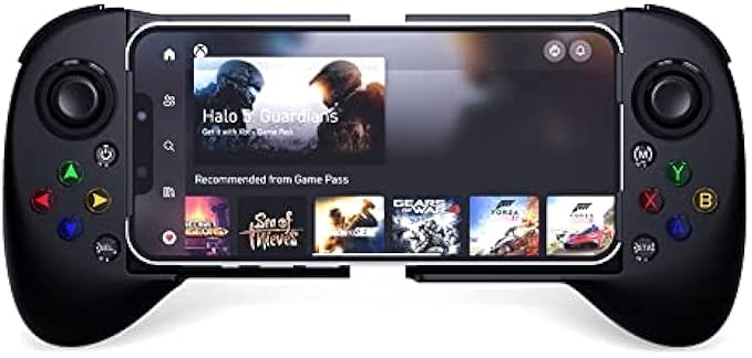 ShanWan Mobile Game Controller for iPhone with Phone CASE Support, Bluetooth Wireless Gamepad - PS Remote Play, Xbox Cloud, Steam Link, GeForce Now, MFi Apple Arcade Games-Long Battery Life