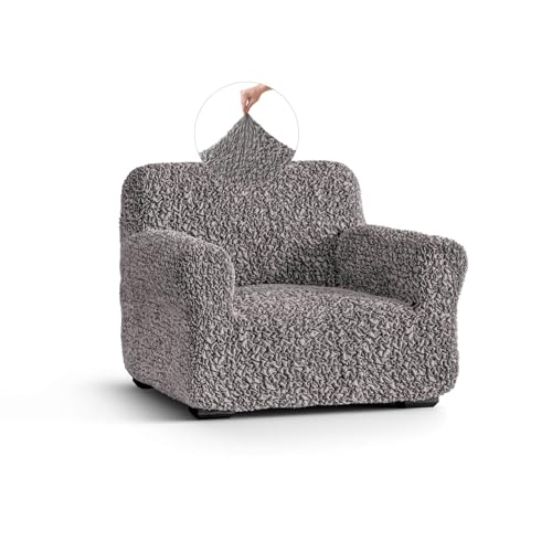 PAULATO - Funda Sillón 1 Plaza Elástica de Algodón, Bielástica Antiarañazos, Lavable en Lavadora, Certificado Oeko-Tex