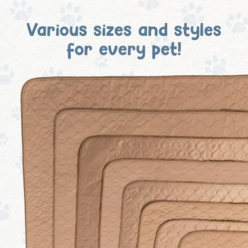 Image of EZwhelp Washable Pee Pads for Dogs - Waterproof Training Pads for Dogs, Reusable & Sanitary, Rounded Corners, Laminated, Lightweight, Durable, Pet Essentials for Training and Whelping, 47 inch x 47 inch