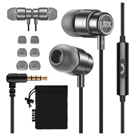 UliX Rider Wired Earbuds in-Ear Headphones, Earphones with Microphone, 5 Years Warranty, with Anti-Tangle, Reinforced Cable, 48 Ω Driver, Intense Bass, Ear Buds Phones for iPhone, iPad, Samsung