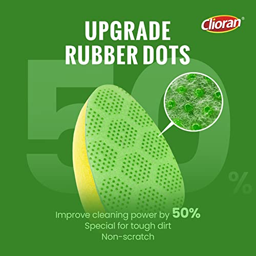 Dishwand Refills Scrub Dots Sponge Heads, Non-Scratch Dish Wand Refill Scrubber Replacement Head, Soap Filled Dispensing Brush Handle, Heavy Duty Dishwashing Pads Dispenser Dishwasher Cleaning Tool #TOP1