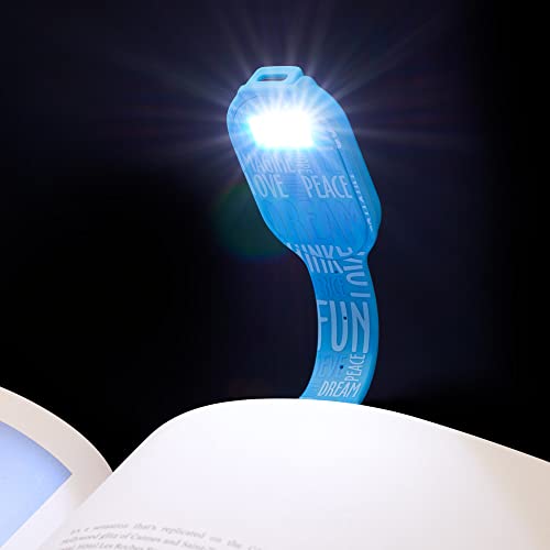 Gifts for Readers & Writers Flexilight USB Rechargeable 2-in-1 LED Reading Light, Blue Words - Image 3