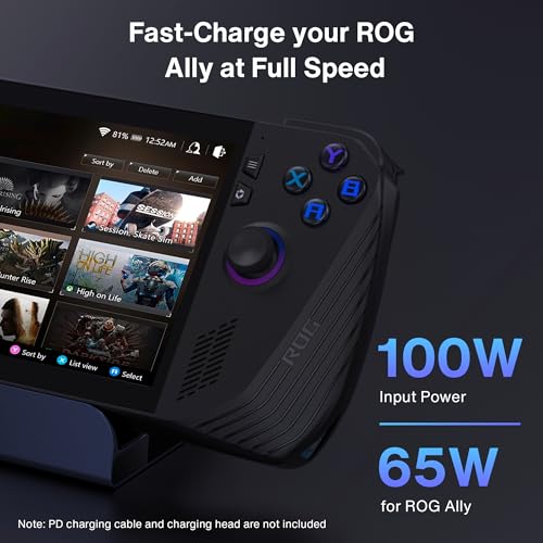 Image of iVANKY Legion Go /ROG Ally X /ROG Ally /Steam Deck Dock with 100W PD Charger, 8-in-1 Hub Docking Station with HDMI 4K@144Hz Gigabit Ethernet, USB-A 3.0 100W Charging USB-C Port for Valve Stream Deck