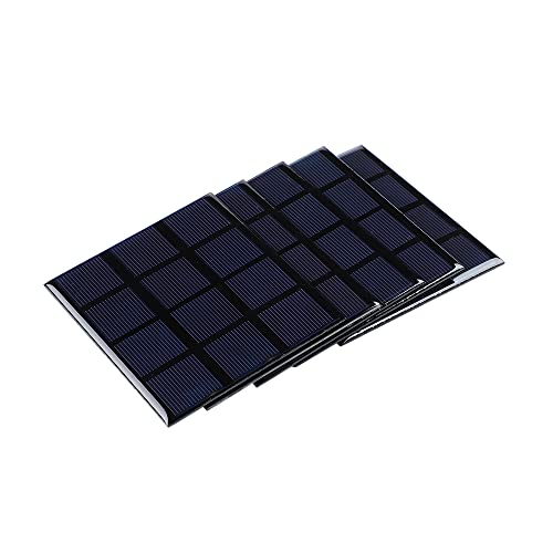 Sunyima 5Pcs Polycrystalline Mini Solar Panels Solar Cells Solar System Kit 3V 400Ma 110Mm X 92Mm/4.33"X 3.62" For Diy Electric Toy Materials Photovoltaic Cells Solar Diy System Kits #TOP6