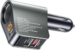 Rapide USB C Chargeur de voiture, 4 en 1 Multi USB Adaptateur d'éclairage de cigarette, Splitteur d'éclaireur de voiture avec 2 USB Ports & PD3.0 Port, 12V/24V Adaptateur de Chargeur de Voiture Rapide pour Cellulaire Pad GPS Dash Cam
