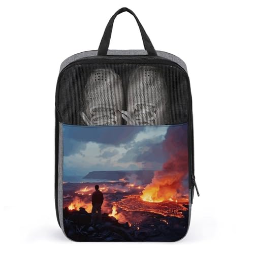 Bolsa organizadora de zapatos de viaje Kilauea Volcano evita suciedad en maletas