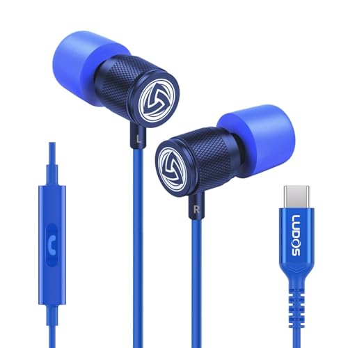LUDOS Ultra USB C Headphones for iPhone 17 16 15 Pro Max Plus Air iPad Pro, 5 Years Warranty, Magnetic USB-C Earbuds for Samsung Galaxy S24 S23 Ultra S22 S21 FE S20 A55 A54 A53, USB Type C Earphones