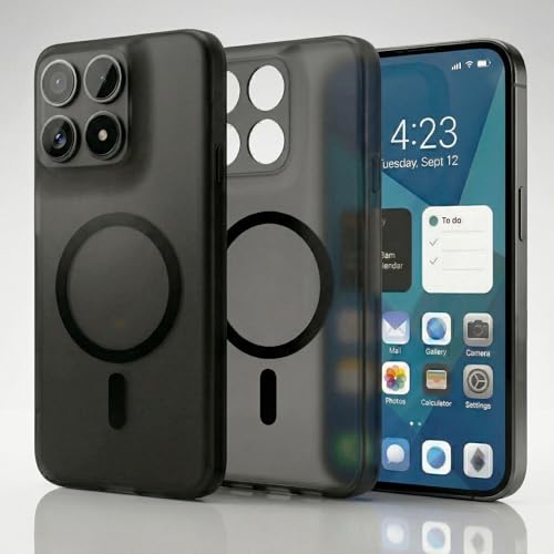 Image of amazon basics Luxury Paper Thin Case Cover for Moto Edge 60 Fusion 5G | Matte Finish | Compatible with magsafe | (Black, Moto Edge 60 Fusion 5G)